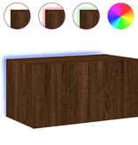 VidaXL Tv-wandmeubel met LED-verlichting 60x35x31 cm bruineikenkleurig