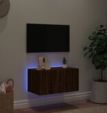 VidaXL Tv-wandmeubel met LED-verlichting 60x35x31 cm bruineikenkleurig