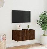 VidaXL Tv-wandmeubel met LED-verlichting 60x35x31 cm bruineikenkleurig