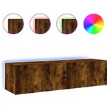 VidaXL Tv-wandmeubelen met LED 2 st 60x35x31 cm gerookt eikenkleurig