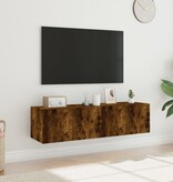 VidaXL Tv-wandmeubelen met LED 2 st 60x35x31 cm gerookt eikenkleurig