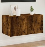 VidaXL Tv-wandmeubel met LED-verlichting 60x35x31 cm gerookt eiken