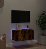 VidaXL Tv-wandmeubel met LED-verlichting 60x35x31 cm gerookt eiken