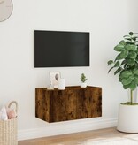 VidaXL Tv-wandmeubel met LED-verlichting 60x35x31 cm gerookt eiken