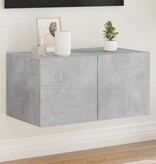 VidaXL Tv-wandmeubel met LED-verlichting 60x35x31 cm betongrijs