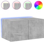 VidaXL Tv-wandmeubel met LED-verlichting 60x35x31 cm betongrijs