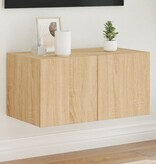 VidaXL Tv-wandmeubel met LED-verlichting 60x35x31 cm sonoma eikenkleur