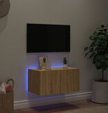VidaXL Tv-wandmeubel met LED-verlichting 60x35x31 cm sonoma eikenkleur