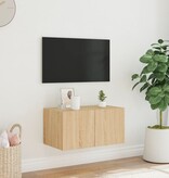 VidaXL Tv-wandmeubel met LED-verlichting 60x35x31 cm sonoma eikenkleur