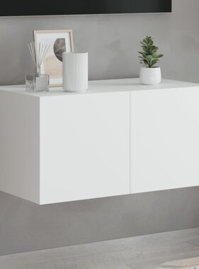 VidaXL Tv-wandmeubel met LED-verlichting 60x35x31 cm wit