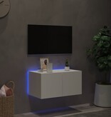VidaXL Tv-wandmeubel met LED-verlichting 60x35x31 cm wit