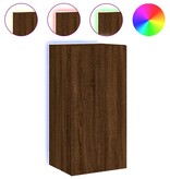 VidaXL Tv-wandmeubel met LED-verlichting 40,5x35x80 cm bruineikenkleur