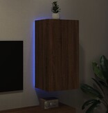VidaXL Tv-wandmeubel met LED-verlichting 40,5x35x80 cm bruineikenkleur