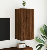 VidaXL Tv-wandmeubel met LED-verlichting 40,5x35x80 cm bruineikenkleur
