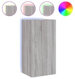 VidaXL Tv-wandmeubel met LED-verlichting 40,5x35x80 cm grijs sonoma
