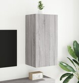 VidaXL Tv-wandmeubel met LED-verlichting 40,5x35x80 cm grijs sonoma