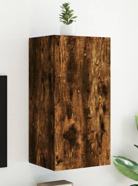 VidaXL Tv-wandmeubel met LED-verlichting 80,5x35x80 cm gerookt eiken