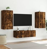VidaXL Tv-wandmeubel met LED-verlichting 80,5x35x80 cm gerookt eiken