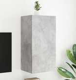 VidaXL Tv-wandmeubel met LED-verlichting 40,5x35x80 cm betongrijs