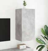 VidaXL Tv-wandmeubel met LED-verlichting 40,5x35x80 cm betongrijs
