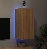 VidaXL Tv-wandmeubel met LED-verlichting 40,5x35x80 cm sonoma eiken