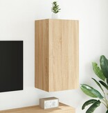 VidaXL Tv-wandmeubel met LED-verlichting 40,5x35x80 cm sonoma eiken