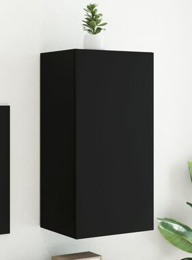 VidaXL Tv-wandmeubel met LED-verlichting 40,5x35x80 cm zwart