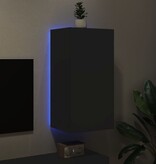VidaXL Tv-wandmeubel met LED-verlichting 40,5x35x80 cm zwart