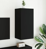 VidaXL Tv-wandmeubel met LED-verlichting 40,5x35x80 cm zwart