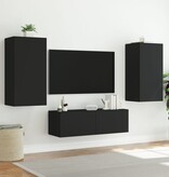 VidaXL Tv-wandmeubel met LED-verlichting 40,5x35x80 cm zwart