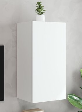 VidaXL Tv-wandmeubel met LED-verlichting 40,5x35x80 cm wit