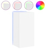 VidaXL Tv-wandmeubel met LED-verlichting 40,5x35x80 cm wit