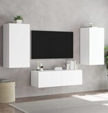 VidaXL Tv-wandmeubel met LED-verlichting 40,5x35x80 cm wit