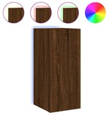 VidaXL Tv-wandmeubel met LED-verlichting 30,5x35x70 cm bruineikenkleur