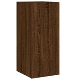 VidaXL Tv-wandmeubel met LED-verlichting 30,5x35x70 cm bruineikenkleur