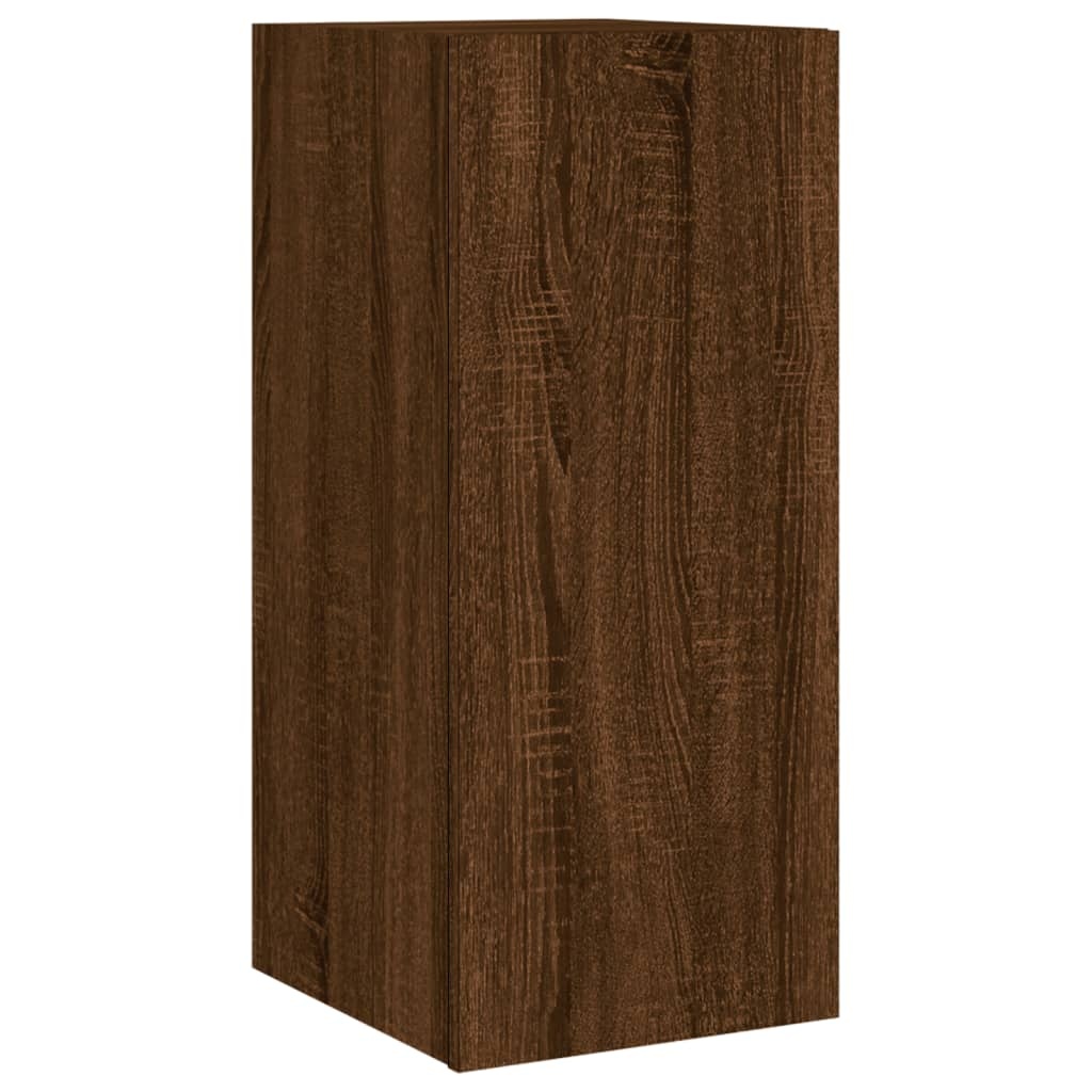 VidaXL Tv-wandmeubel met LED-verlichting 30,5x35x70 cm bruineikenkleur