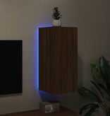 VidaXL Tv-wandmeubel met LED-verlichting 30,5x35x70 cm bruineikenkleur