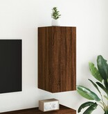 VidaXL Tv-wandmeubel met LED-verlichting 30,5x35x70 cm bruineikenkleur