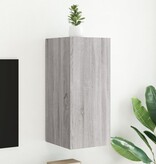 VidaXL Tv-wandmeubel met LED-verlichting 30,5x35x70 cm grijs sonoma
