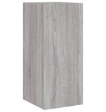 VidaXL Tv-wandmeubel met LED-verlichting 30,5x35x70 cm grijs sonoma