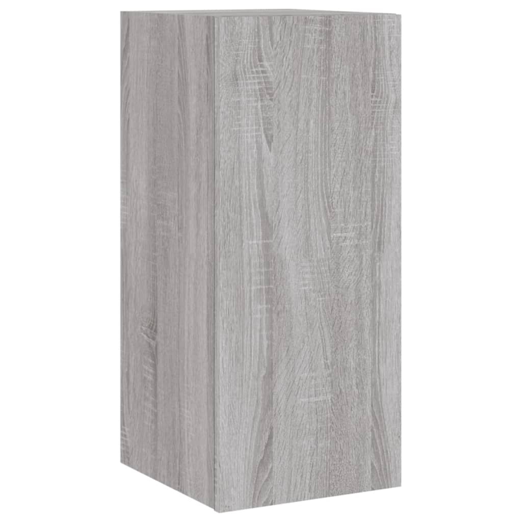 VidaXL Tv-wandmeubel met LED-verlichting 30,5x35x70 cm grijs sonoma