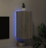 VidaXL Tv-wandmeubel met LED-verlichting 30,5x35x70 cm grijs sonoma