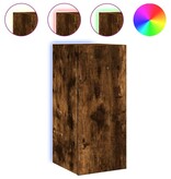 VidaXL Tv-wandmeubel met LED-verlichting 30,5x35x70 cm gerookt eiken