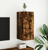 VidaXL Tv-wandmeubel met LED-verlichting 30,5x35x70 cm gerookt eiken