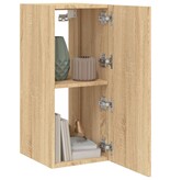 VidaXL Tv-wandmeubels met LED 2 st 30,5x35x70 cm sonoma eikenkleurig
