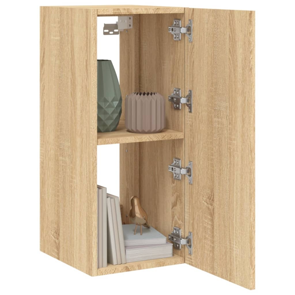 VidaXL Tv-wandmeubels met LED 2 st 30,5x35x70 cm sonoma eikenkleurig