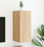 VidaXL Tv-wandmeubel met LED-verlichting 30,5x35x70 cm sonoma eiken