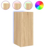 VidaXL Tv-wandmeubel met LED-verlichting 30,5x35x70 cm sonoma eiken
