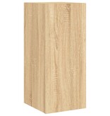 VidaXL Tv-wandmeubel met LED-verlichting 30,5x35x70 cm sonoma eiken