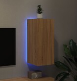 VidaXL Tv-wandmeubel met LED-verlichting 30,5x35x70 cm sonoma eiken